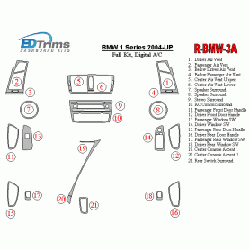 BMW 1 Series 2004-UP Dash Trim Kit (RHD)