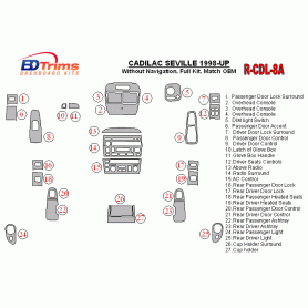 Cadillac Seville 1998-UP Dash Trim Kit (RHD)