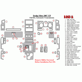 Dodge Nitro 2007-UP Dash Trim Kit (RHD)