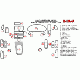 Honda Integra 1994-2001 Dash Trim Kit (RHD)