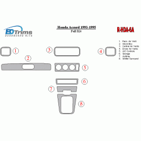 Honda Accord 1993-1995 Dash Trim Kit (RHD)