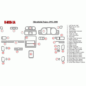 Mitsubishi Pajero 1992-2000 Dash Trim Kit (RHD)