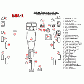 Subaru Impreza 1996-2001 Dash Trim Kit (RHD)