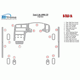 Taxi Cab 1998-UP Dash Trim Kit (RHD)