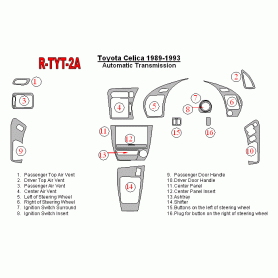 Toyota Celica 1989-1993 Dash Trim Kit (RHD)