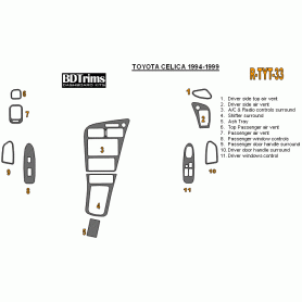 Toyota Celica 1994-1996 Dash Trim Kit (RHD)