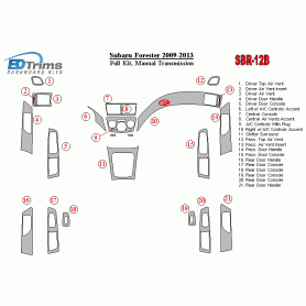 Subaru Forester 2009 - 2013 Dash Trim Kit