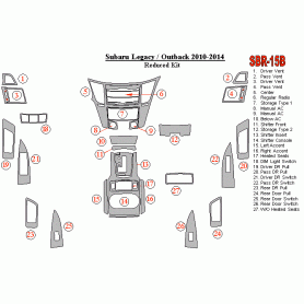 Subaru Legacy 2010 - 2014 Dash Trim Kit
