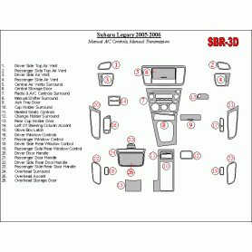 Subaru Legacy 2005 - 2006 Dash Trim Kit