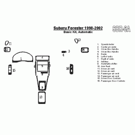 Subaru Forester 1998 - 2002 Dash Trim Kit