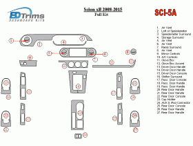 Scion xB 2008 - 2015 Dash Trim Kit
