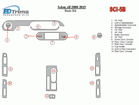 Scion xB 2008 - 2015 Dash Trim Kit