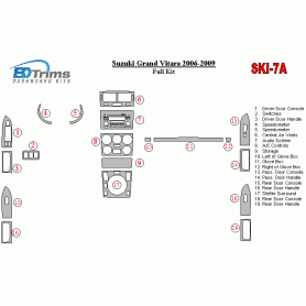 Suzuki Grand Vitara 2006 - 2009 Dash Trim Kit