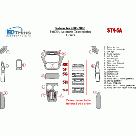 Saturn Ion 2003 - 2005 Dash Trim Kit