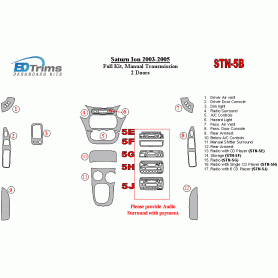 Saturn Ion 2003 - 2005 Dash Trim Kit