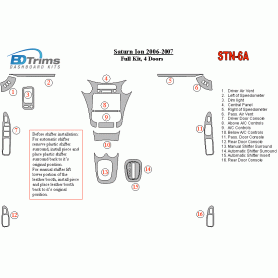 Saturn Ion 2006 - 2007 Dash Trim Kit