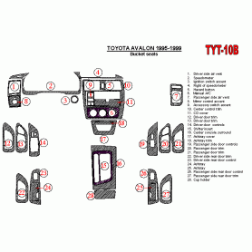 Toyota Avalon 1995 - 1999 Dash Trim Kit