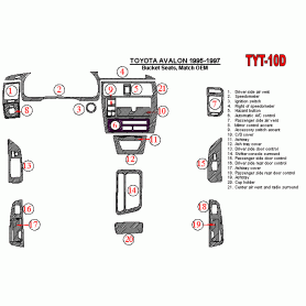 Toyota Avalon 1995 - 1999 Dash Trim Kit