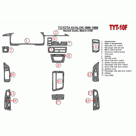 Toyota Avalon 1995 - 1999 Dash Trim Kit