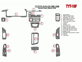 Toyota Avalon 1995 - 1999 Dash Trim Kit