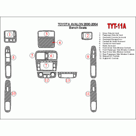 LHD Dash Trim Kits For Toyota Avalon 2000 2004