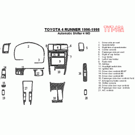 Toyota 4 Runner 1996 - 1998 Dash Trim Kit