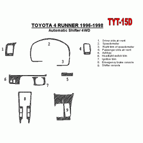 Toyota 4 Runner 1996 - 1998 Dash Trim Kit