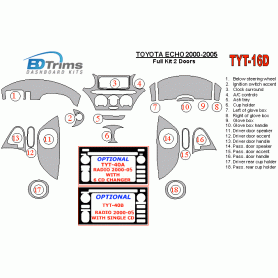 Toyota Echo 2000 - 2005 Dash Trim Kit