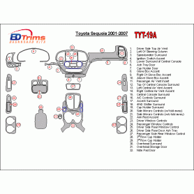 Toyota Sequoia 2001 - 2007 Dash Trim Kit