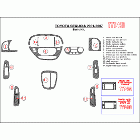 Toyota Sequoia 2001 - 2007 Dash Trim Kit