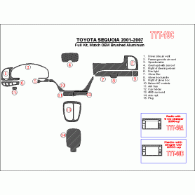 Toyota Sequoia 2001 - 2007 Dash Trim Kit