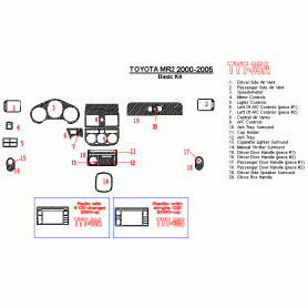 Toyota MR-2 2000 - 2005 Dash Trim Kit