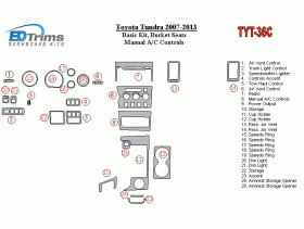 Toyota Tundra 2007 - 2013 Dash Trim Kit