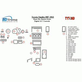 Toyota Tundra 2007 - 2013 Dash Trim Kit