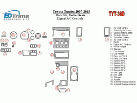 Toyota Tundra 2007 - 2013 Dash Trim Kit