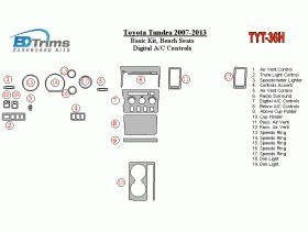 Toyota Tundra 2007 - 2013 Dash Trim Kit