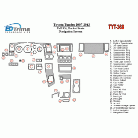 Toyota Tundra 2007 - 2013 Dash Trim Kit