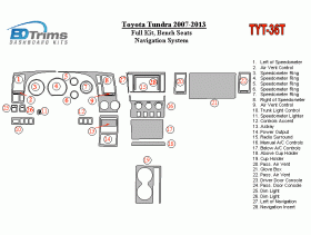 Toyota Tundra 2007 - 2013 Dash Trim Kit