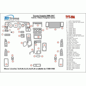 Toyota Sequoia 2008 - 2017 Dash Trim Kit
