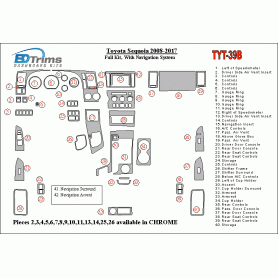 Toyota Sequoia 2008 - 2017 Dash Trim Kit