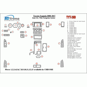 Toyota Sequoia 2008 - 2017 Dash Trim Kit
