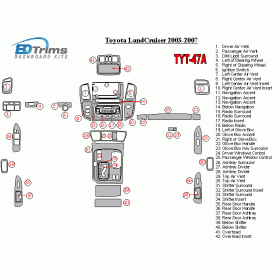 Toyota Land Cruiser 2003 - 2007 Dash Trim Kit