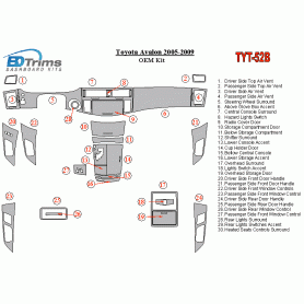 Toyota Avalon 2005 - 2009 Dash Trim Kit