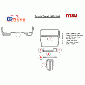 Toyota Tercel 1995 - 1998 Dash Trim Kit