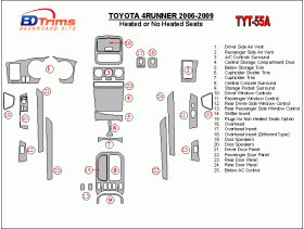 Toyota 4Runner 2006 - 2009 Dash Trim Kit