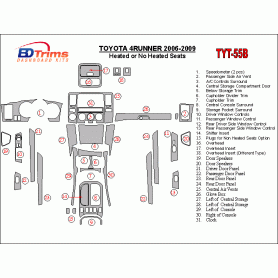 Toyota 4 Runner 2006 - 2009 Dash Trim Kit