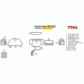 Toyota Venza 2009 - 2015 Dash Trim Kit