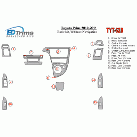 Toyota Prius 2010 - 2011 Dash Trim Kit