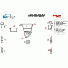 Toyota Prius 2010 - 2011 Dash Trim Kit