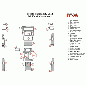 Toyota Camry 2012 - 2012 Dash Trim Kit